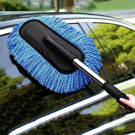 Premium Microfiber Car Duster – Extendable Handle | Wet & Dry Cleaning