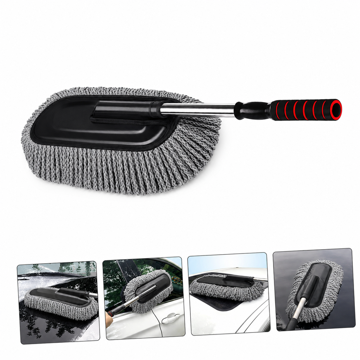 Premium Microfiber Car Duster – Extendable Handle | Wet & Dry Cleaning