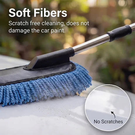 Premium Microfiber Car Duster – Extendable Handle | Wet & Dry Cleaning