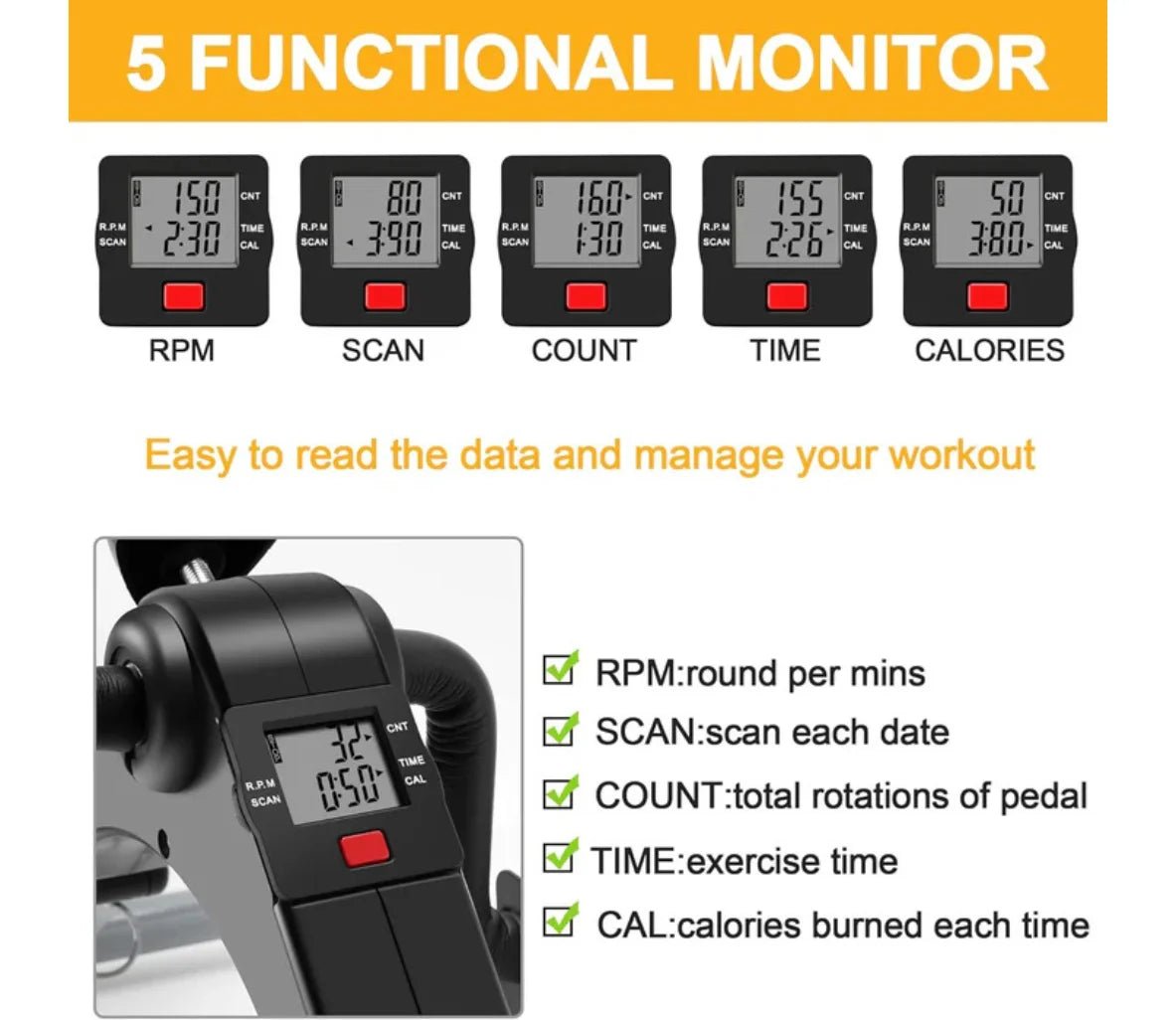 Mini Pedal Exercise Bike – Home Fitness for Arms & Legs