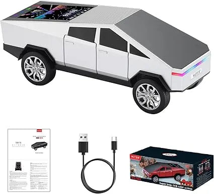Cybertruck Replica Bluetooth Speaker | HD Sound, LED Party Light, TWS Stereo, FM Radio