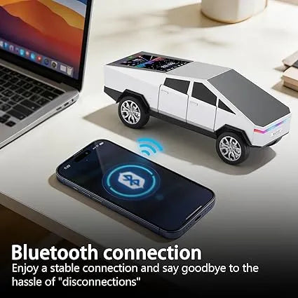 Cybertruck Replica Bluetooth Speaker | HD Sound, LED Party Light, TWS Stereo, FM Radio