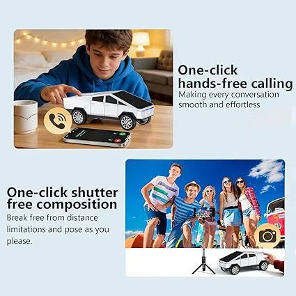 Cybertruck Replica Bluetooth Speaker | HD Sound, LED Party Light, TWS Stereo, FM Radio