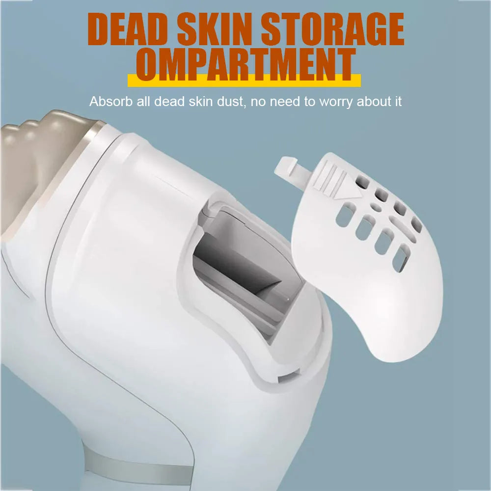 Electric Foot Scrubber with Vacuum | 3 Heads, LED Screen, USB Rechargeable | Cracked Heel & Callus Remover