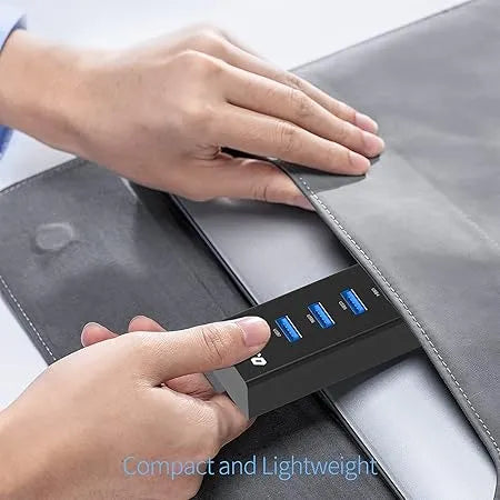 7-Port USB 3.0 Hub Splitter | 5Gbps Speed, Plug & Play, 3.3ft Long Cable | Mac & Windows