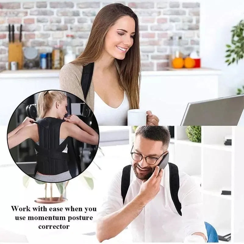 Posture Corrector Back Belt | Adjustable Back & Shoulder Support | Men & Women | Pain Relief