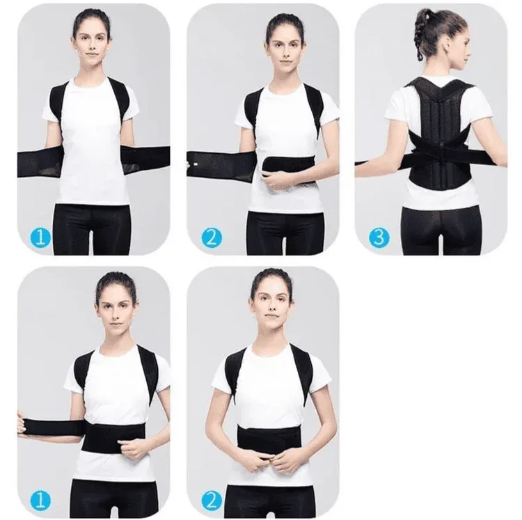 Posture Corrector Back Belt | Adjustable Back & Shoulder Support | Men & Women | Pain Relief